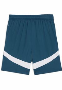 Puma - Spodenki meczowe dla dzieci OM 2024/25. Kolor: niebieski. Styl: młodzieżowy