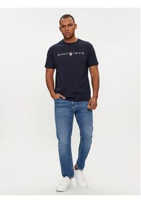 GANT - Gant T-Shirt Graphic 2003242 Granatowy Regular Fit. Kolor: niebieski. Materiał: bawełna #5