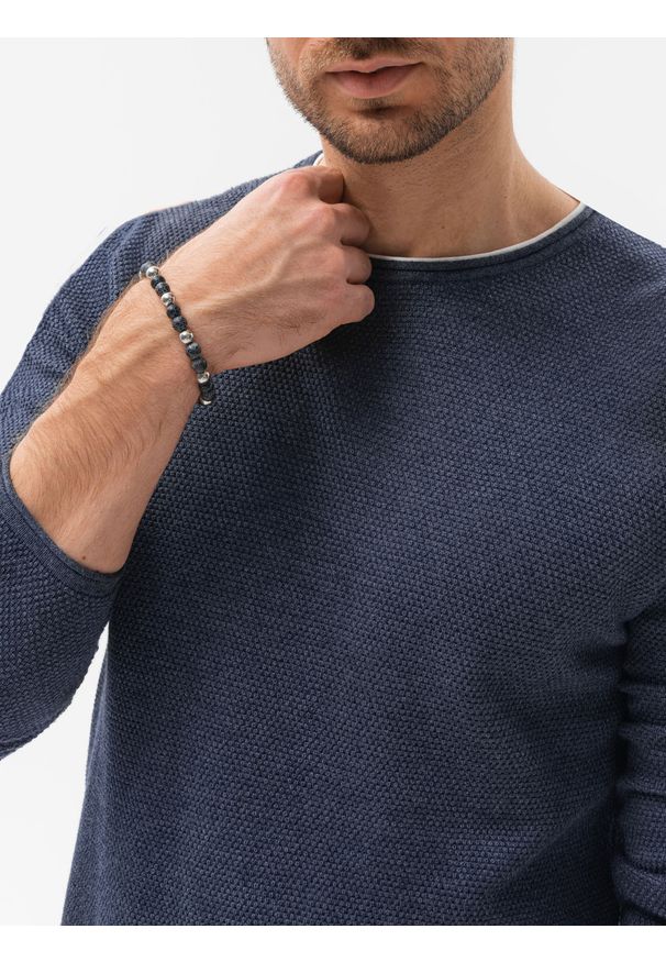 Niebieski sweter Ombre Clothing elegancki, melanż, na co dzień