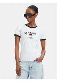 Guess Jeans T-Shirt W6YI16 K3995 Biały Slim Fit. Kolor: biały. Materiał: bawełna #1