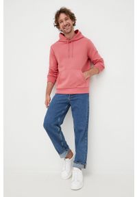 Polo Ralph Lauren bluza 710839047009 męska kolor różowy z kapturem gładka. Okazja: na co dzień. Typ kołnierza: kaptur, polo. Kolor: różowy. Wzór: gładki. Styl: casual #3