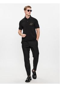 Armani Exchange Polo 3DZFSB ZJM5Z 1200 Czarny Regular Fit. Typ kołnierza: polo. Kolor: czarny. Materiał: bawełna