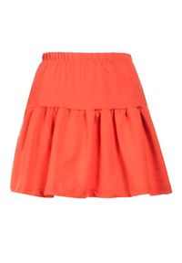 Born2be - Pomarańczowa Spódnica Nasura. Kolor: pomarańczowy. Materiał: dzianina. Wzór: gładki #5