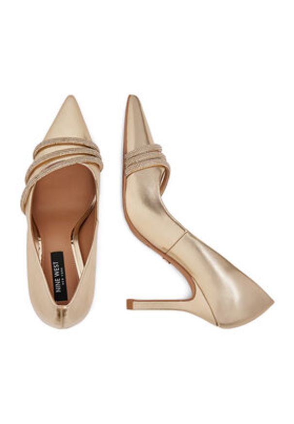 Nine West Szpilki CEO-MARIAM-01 Złoty. Kolor: złoty. Materiał: materiał. Obcas: na szpilce