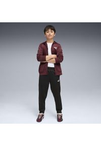 Puma - Młodzieżowy dres z bluzą z kapturem i zamkiem z poliestru PUMA. Okazja: na uczelnię. Kolor: czerwony. Materiał: poliester, dresówka. Styl: młodzieżowy #2