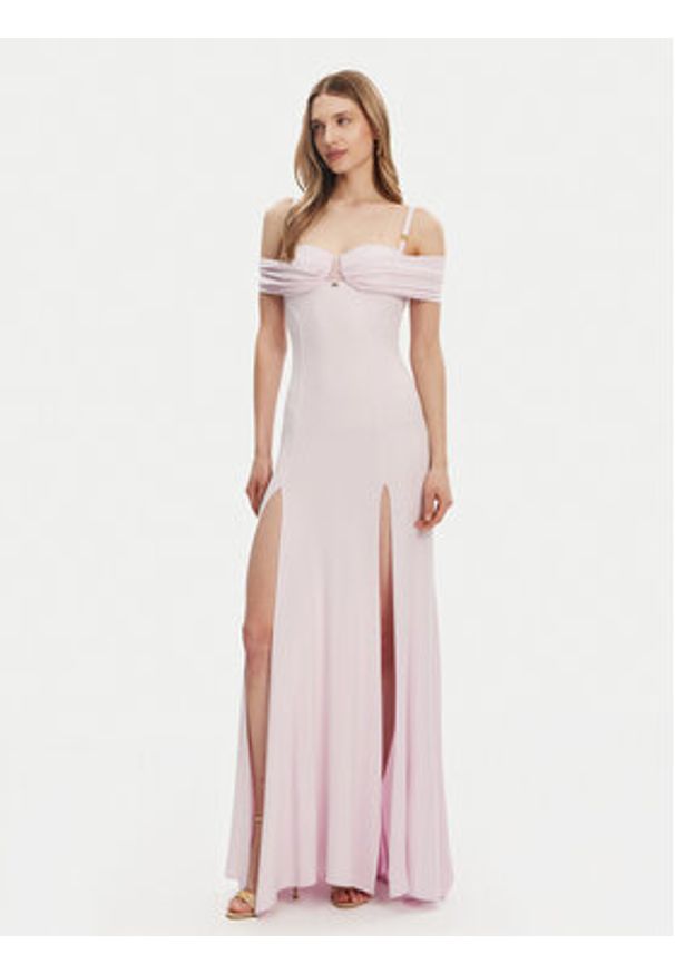 Elisabetta Franchi Sukienka wieczorowa AB-R08-51E2-V800 Różowy Regular Fit. Kolor: różowy. Materiał: wiskoza. Styl: wizytowy