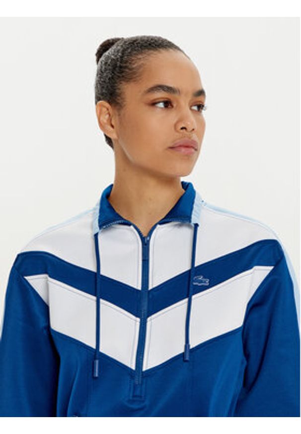Lacoste Sukienka dzianinowa EF4946 Niebieski Relaxed Fit. Kolor: niebieski. Materiał: syntetyk