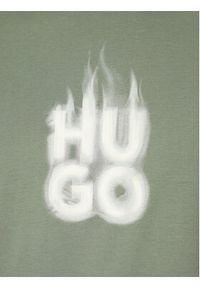 Hugo - HUGO T-Shirt Dalayer 50535363 Zielony Regular Fit. Kolor: zielony. Materiał: bawełna #3