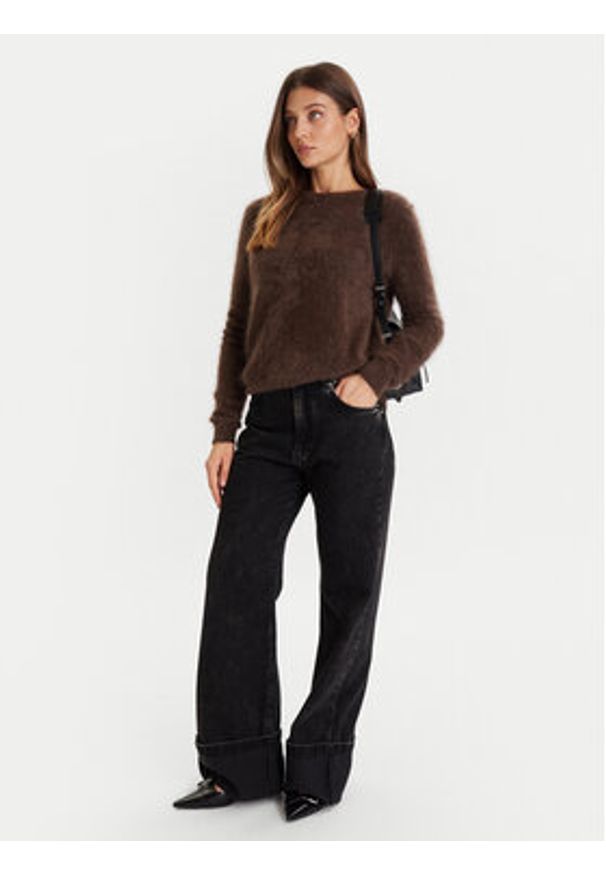 ViCOLO Sweter 22066F Brązowy Regular Fit. Kolor: brązowy. Materiał: kaszmir