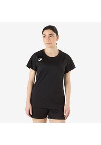 KIPSTA - Koszulka do piłki ręcznej damska Atorka H100. Kolor: czarny. Materiał: poliester, materiał. Sport: fitness