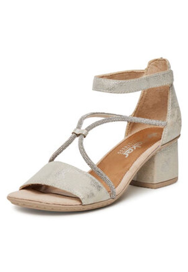 Rieker Sandały 64654-40 Czarny. Kolor: czarny. Materiał: materiał, syntetyk