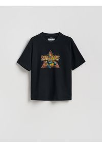 Reserved - T-shirt Scorpions - czarny. Kolor: czarny. Materiał: bawełna, dzianina #1