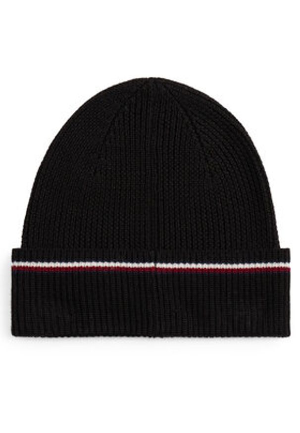 TOMMY HILFIGER - Tommy Hilfiger Czapka AM0AM13587 Czarny. Kolor: czarny. Materiał: materiał, wełna