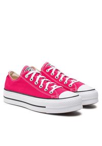 Converse Trampki Chuck Taylor All Star Lift Platform Ox A11539C Różowy. Kolor: różowy. Materiał: materiał. Obcas: na platformie #8