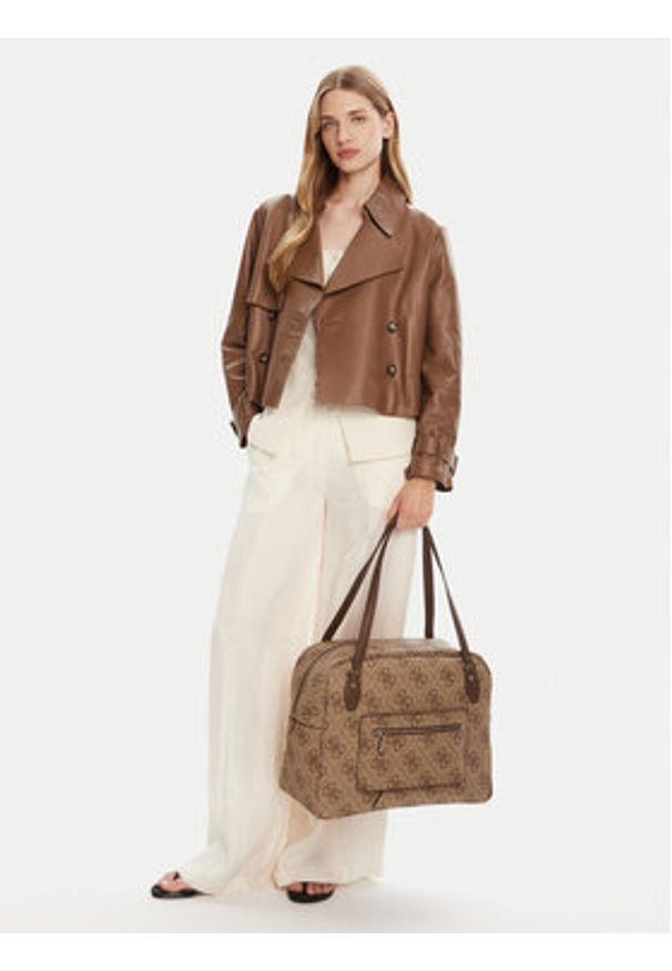 Guess Torba Berta Travel TWOB86 88916 Brązowy. Kolor: brązowy. Materiał: skóra