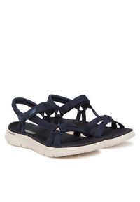 skechers - Skechers Sandały Go Walk Flex Sandal-Sublime 141451/NVY Granatowy. Kolor: niebieski. Materiał: materiał #4