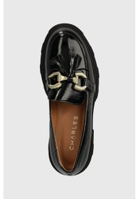 Charles Footwear mokasyny skórzane Zulia damskie kolor czarny na platformie Zulia.Loafer.Black. Kolor: czarny. Materiał: skóra. Obcas: na platformie #5