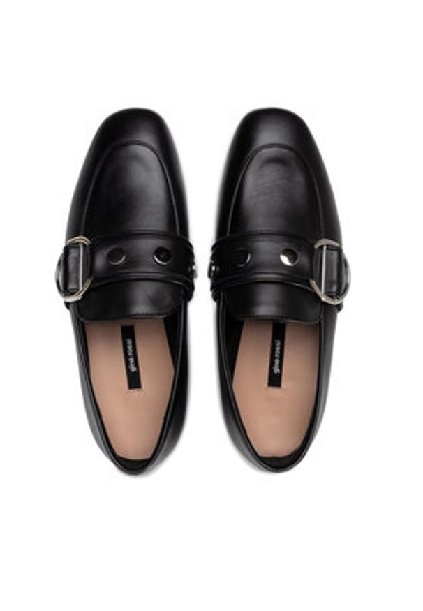 Gino Rossi Loafersy Iku DWI968-Z47-0324-9900-0 Czarny. Kolor: czarny. Materiał: skóra