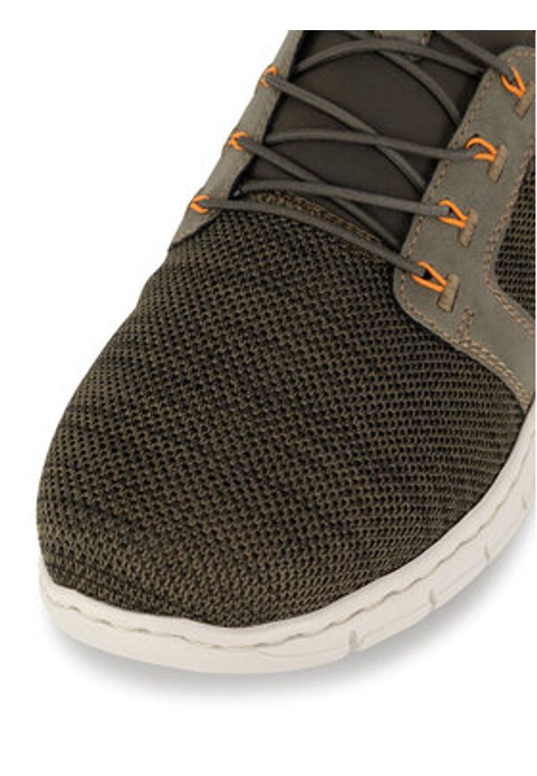 Rieker Półbuty B7796-54 Khaki. Kolor: brązowy. Materiał: materiał