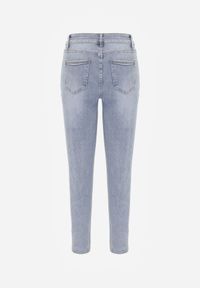 Born2be - Niebieskie Bawełniane Jeansy o Klasycznym KrojuVimavies. Stan: podwyższony. Kolor: niebieski. Wzór: koronka. Styl: klasyczny #7