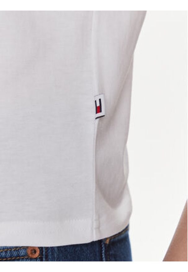 Tommy Jeans T-Shirt Essential DW0DW17359 Biały Regular Fit. Kolor: biały. Materiał: bawełna