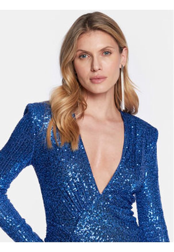 Pinko Sukienka wieczorowa Zacinto 100396 A0LA Niebieski Slim Fit. Kolor: niebieski. Materiał: syntetyk. Styl: wizytowy