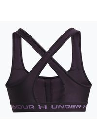 Stanik fitness cardio Under Armour Crossback Mid. Kolor: fioletowy. Sport: fitness