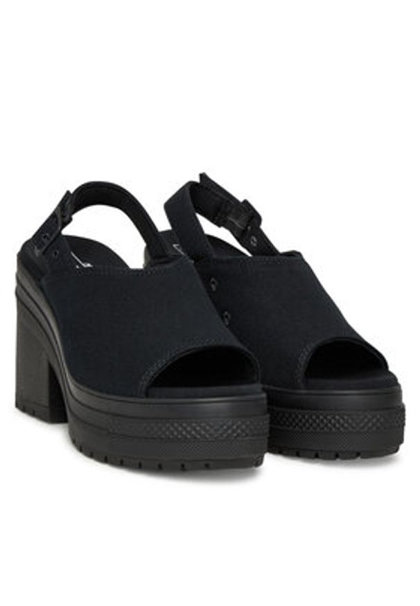 Converse Sandały Chuck 70 De Luxe Heel Sandal Platform A12567C Czarny. Kolor: czarny. Materiał: materiał. Obcas: na platformie