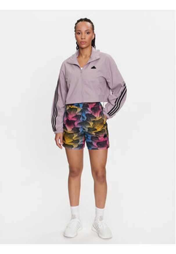 Adidas - adidas Kurtka przejściowa Future Icons 3-Stripes IP1573 Fioletowy Loose Fit. Kolor: fioletowy. Materiał: syntetyk