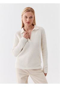Calvin Klein Sweter K20K205837 Écru Regular Fit. Materiał: syntetyk #1