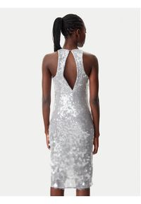 Patrizia Pepe Sukienka koktajlowa 8A1444/J251-S708 Szary Regular Fit. Kolor: szary. Materiał: syntetyk. Styl: wizytowy #3