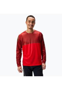 ENDURA - Longsleeve rowerowy męski Endura Core Printed. Kolor: czerwony. Długość rękawa: długi rękaw