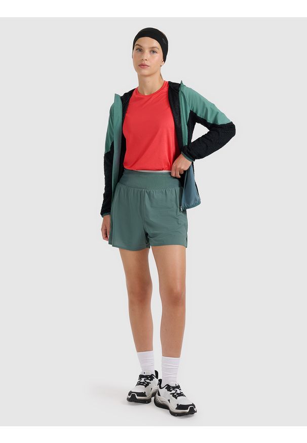 4f - 4F Bluza do biegania w terenie Primaloft Active damska - turkusowa XS. Kolor: turkusowy. Materiał: materiał. Technologia: Primaloft. Sport: bieganie, fitness