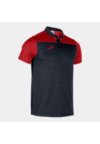 Koszulka polo do tenisa męska Joma Hobby II. Typ kołnierza: polo. Kolor: wielokolorowy, czarny, czerwony. Sport: tenis #1
