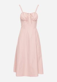 Born2be - Różowa Rozkloszowana Gorsetowa Sukienka Vices Ozdobiona Wiązaniem Ralethea. Typ kołnierza: dekolt gorset. Kolor: różowy. Długość rękawa: na ramiączkach. Wzór: aplikacja. Typ sukienki: gorsetowe. Styl: elegancki #2