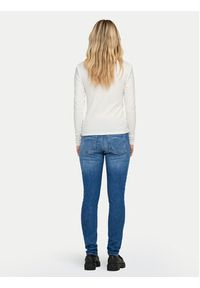 only - ONLY Bluzka Riley 15323159 Biały Slim Fit. Kolor: biały. Materiał: bawełna #3