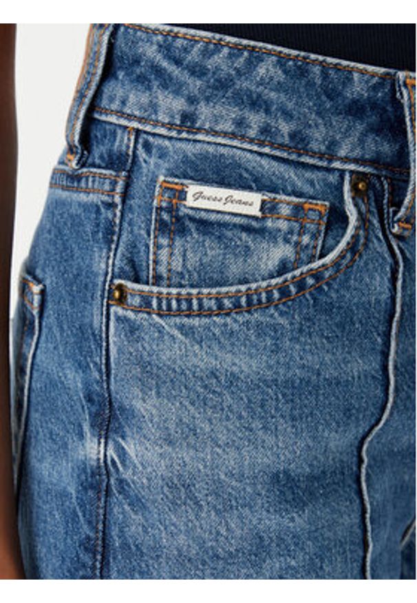 Guess Jeans Jeansy W6RA0R D6334 Niebieski Wide Leg. Kolor: niebieski