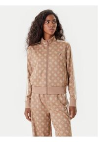 Guess Bluza V5YQ07 K0282 Brązowy Regular Fit. Kolor: brązowy. Materiał: syntetyk