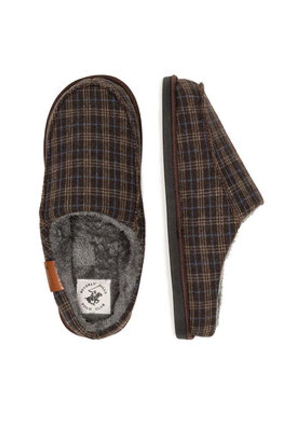 Beverly Hills Polo Club Kapcie P4194527 Brązowy. Kolor: brązowy. Materiał: materiał