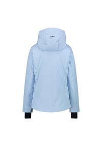 Kurtka damska narciarska CMP 34W3976. Typ kołnierza: kaptur. Kolor: niebieski. Materiał: softshell. Sezon: zima. Sport: narciarstwo