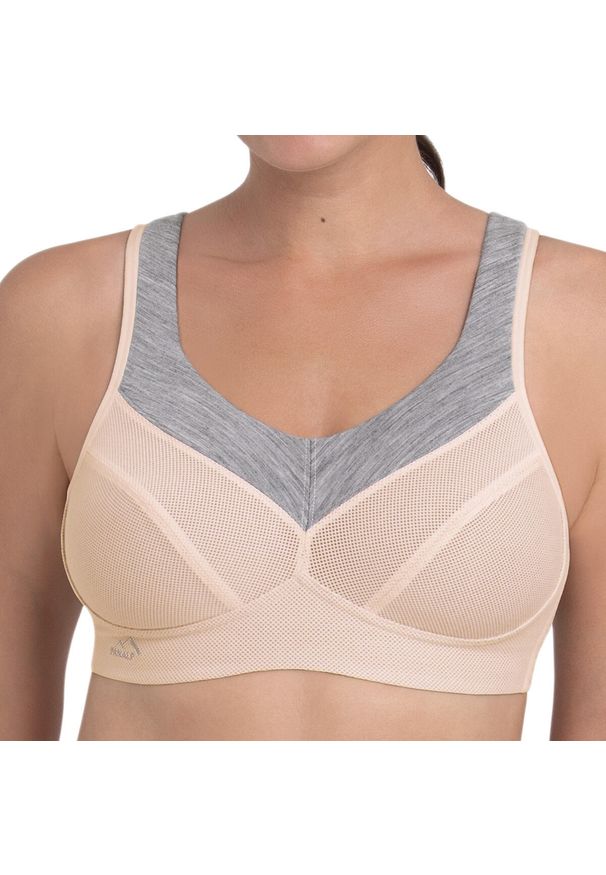 ANITA ACTIVE - Stanik fitness cardio PanAlp. Kolor: różowy. Materiał: poliester, wełna, poliamid, elastan. Rodzaj stanika: różne sposoby noszenia, wyściełane miseczki. Wzór: paski. Sport: fitness