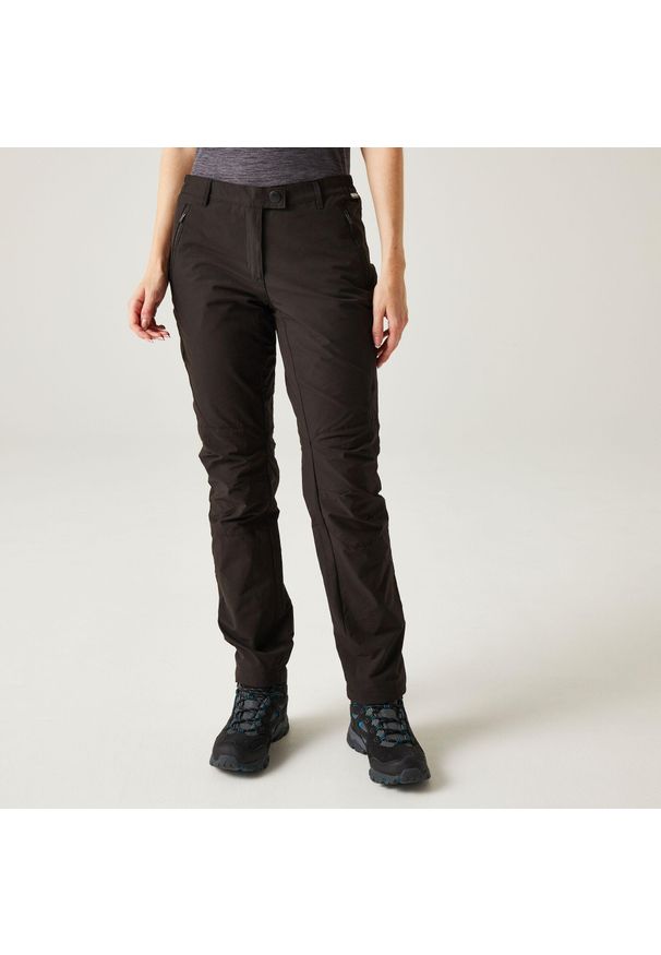 Regatta - Damskie spodnie zimowe Highton Winter czarne. Kolor: czarny. Materiał: elastan, poliamid. Sezon: zima