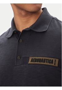 Aeronautica Militare Polo 251PO1865J680 Granatowy Regular Fit. Typ kołnierza: polo. Kolor: niebieski. Materiał: bawełna