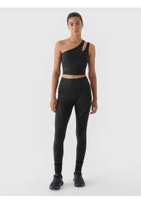 4f - 4F Legginsy treningowe szybkoschnące 4F x Anna Lewandowska - czarne L. Stan: podwyższony. Kolor: czarny. Materiał: materiał, dzianina, syntetyk, włókno, elastan. Wzór: gładki, jednolity, ze splotem. Sport: fitness
