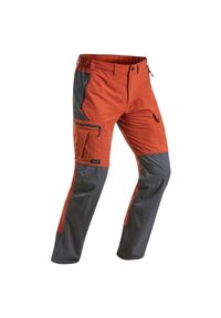 FORCLAZ - Spodnie trekkingowe męskie Forclaz MT500 wytrzymałe. Kolor: brązowy, szary, wielokolorowy. Materiał: elastan, poliamid, poliester, materiał