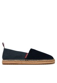 TOMMY HILFIGER - Tommy Hilfiger Espadryle Hilfiger Flex Mix Espadrille FM0FM05497 Granatowy. Kolor: niebieski. Materiał: zamsz, skóra