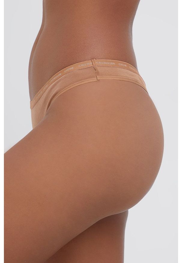 Calvin Klein Underwear - Stringi CK One (2-pack). Kolor: brązowy