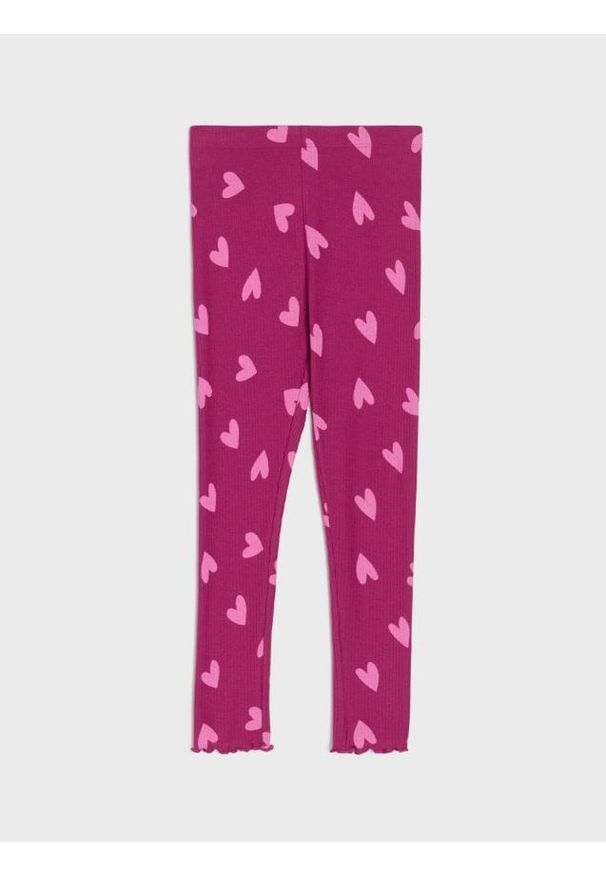 Sinsay - Bawełniane legginsy ze wzorkiem - wielobarwny. Materiał: bawełna