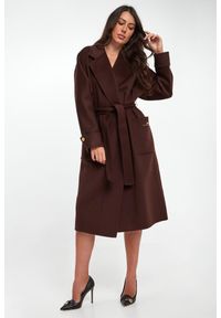 Elisabetta Franchi - Płaszcz damski wełniany ELISABETTA FRANCHI. Materiał: wełna #1