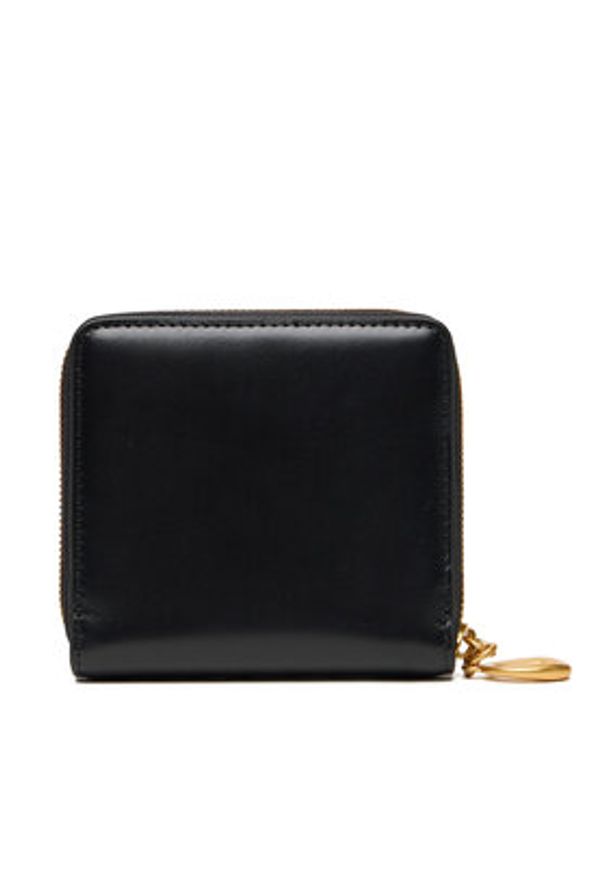Calvin Klein Mały Portfel Damski Hardware Square Zip Around LV04F1044G Czarny. Kolor: czarny. Materiał: skóra